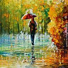 Beauty Paintings - THE BEAUTY OF THE RAIN by Leonid Afremov